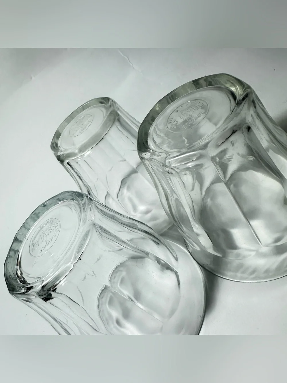 3 Vintage Duralex Picardie Glasses Clear 3.25” 8.4cm 20cl 6.75 oz Made In France